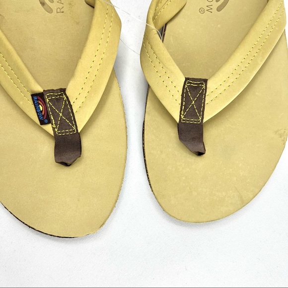 NWT RARE Rainbow Premium Leather Flip Flops - Picture 3 of 11